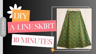 DIY ALine Skirt  10 Minutes [upl. by Rebak]