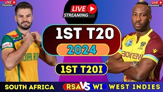 WEST INDIES vs SOUTH AFRICA 1ST T20 LIVE TODAY  LIVE WI vs SA 1ST T20 2024  live wi vs sa [upl. by Linea]