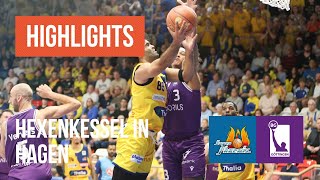 Hexenkessel in Hagen Phoenix Hagen  BG Göttingen Highlights aus dem BBL Pokal [upl. by Diet]