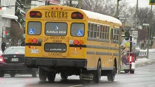 PROFANITY SCHOOL BUSES DRIVING IN MONTREAL CANADA DEC  JAN 2019 [upl. by Frodeen580]