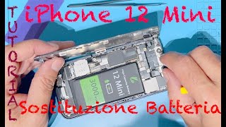 iPhone 12 Mini  Sostituzione batteria [upl. by Hera]