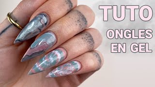 TUTO REMPLISSAGE ONGLES EN GEL  Forme Stiletto 😱 [upl. by Lantz715]