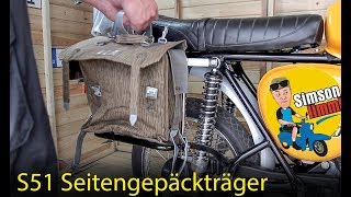 Simson S51 Seitengepäckträger und NVA Taschen [upl. by Jessalyn982]