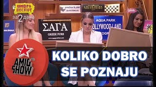 Koliko Dobro Se Poznaju  Parovi iz Zadruge Ami G Show S10 [upl. by Ivz]