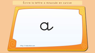 Écrire lalphabet Apprendre à écrire la lettre a minuscule cursive [upl. by Damek810]