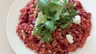 BEETROOT WALNUT amp GOATS CHEESE RISOTTO  VIDEO RECIPE [upl. by Hynda]