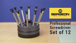 Bergeon Watchmakers Screwdriver Set of 12  7965S12 [upl. by Yeta]