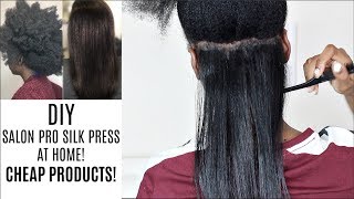 HOW TO SILK PRESS on 4G NATURAL Hair AT HOME CHEAP NO FRIZZ NO DAMAGE TESTING NEW FLAT IRON [upl. by Adnoved]