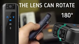 Camera Body Cam CS07 Lens Rotate 180°  Kamera Tersembunyi  Spycam [upl. by Aneetsirhc]