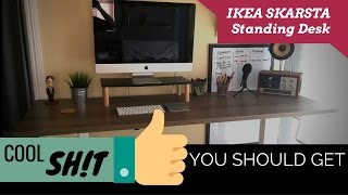 IKEA SKARSTA Sit Stand Desk Review  Cool Sht You Should Get [upl. by Jessy]