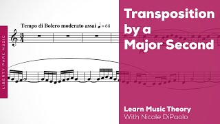 Transposition by a Major Second  ABRSM Theory  Grade 5  Video Lesson [upl. by Aleta]