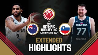 New Zealand 🇳🇿 vs Slovenia 🇸🇮  Extended Highlights  FIBA OQT 2024 Greece [upl. by Eniamaj275]