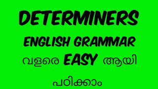 Determiners  English Grammar  മലയാളത്തില്‍ Aksharappura [upl. by Breskin]