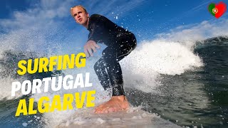 Surfing at Tonel Beach  Raw Clips from Portugal [upl. by Nylle246]