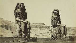 Rare Views of Egypt 18501875 First Photographs by Antonio Beato  The Colossi of Memnon [upl. by Ellevehc899]