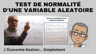 TEST DE NORMALITÉ DUNE VIARIABLE ALÉATOIRE Vérifier la normalité dune distribution statistique [upl. by Ahsataj394]