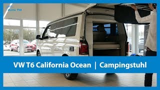 Volkswagen T6 California Campingstuhl bzw Stühle  Auto Till [upl. by Nolat471]