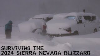 Surviving HUGE Blizzard in Truckee California  Life in a 4x4 Van [upl. by Ayama]