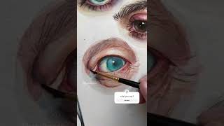 😯 realistic eye painting  Watercolor youtubeshorts [upl. by Ahsad]