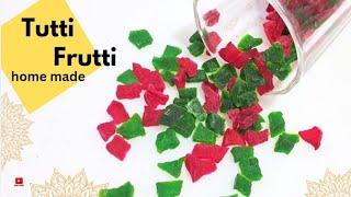 Homemade tutti frutti  how to make tutti frutti at home  पपीते से बनाएं टूटी फ्रूटी  tuttifrutti [upl. by Uzzi]