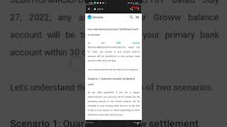 refund groww app  quarterly monthly settlement cycle [upl. by Hathaway]