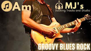 Groovy Blues Rock in A minor  112 bpm  Guitar Backing Track [upl. by Mccowyn797]