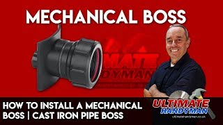 How to install a mechanical boss  cast iron pipe boss [upl. by Ozzy]