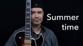 Summertime Dm  Achim Kohl  Jazz Guitar Improvisation with Tabs [upl. by Irak]