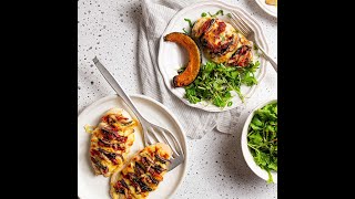 Sundried tomato caprese stuffed chicken recipe [upl. by Kobe]