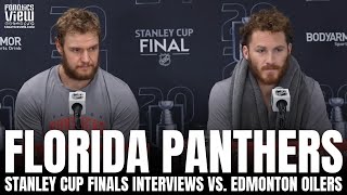 Matthew Tkachuk amp Aleksander Barkov Discuss Florida vs Edmonton Historic GM7 Stanley Cup Finals [upl. by Yrebmik]