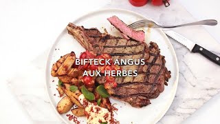 Bifteck Angus aux herbes  Recette de Max LAffamé [upl. by Ahsinev]