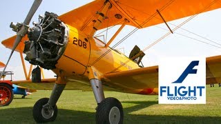 Boeing Stearman PT17 Radial Engine Start Up and Take Off [upl. by Amandie]