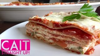 Cheese Lasagna Recipe  Simple Classic Lasagna  Cait Straight Up [upl. by Tseng]