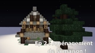 Minecraft  Tutoriel Style Médiéval  Ep 2  Aménagement de la maison [upl. by Trah]