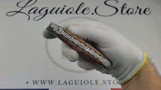 Laguiole Knife with Double Chiseled Plates and Thuya Wood Handle [upl. by Sperry]