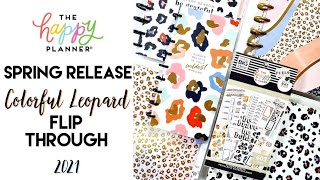 THE HAPPY PLANNER SPRING RELEASE Colorful Leopard Flip Through [upl. by Nossila]