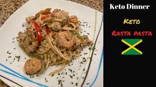 KETO RASTA PASTA  KETO DINNER IDEA  WHAT I EAT TO LOSE WEIGHT [upl. by Eelarat]