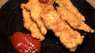 How To Make Crispy Chicken Fingers Homemade Chicken Tenders Recipe [upl. by Auqeenahs]