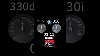 BMW F30 330d VS BMW F30 330i Acceleration [upl. by Aranaj523]