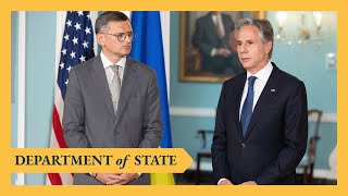 Secretary Blinken meets with Ukrainian Foreign Minister Dmytro Kuleba [upl. by Eimmat]