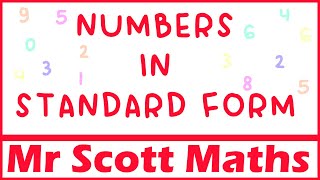 Writing Numbers in Standard Form  Large and Small Numbers in Standard Form  GCSE Maths [upl. by Auoz735]