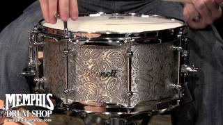 Dunnett Classic 13 x 65 James Trussart Steel Snare Drum Antique Silver Paisley [upl. by Sucramd]