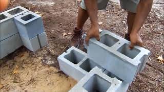 Building My First BBQ PitSmoker How to build a BBQ Pit Cinder Blocks [upl. by Onez48]