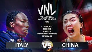 Italy vs China  Womens VNL 2024 [upl. by Roee]