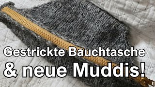 Wollige Überraschungen Gestrickte Bauchtasche und neue MuddiFärbungen  220 [upl. by Naujtna]