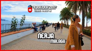 NERJA 🌞 MALAGA  BALCON DE EUROPA 🏖️ NERJA Beach 🏄‍♂️ Costa del Sol Spain 🇪🇸 walk travel video 4k [upl. by Allsopp]