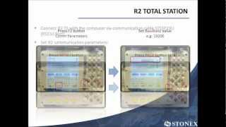 Total Station R2 download data with COM cable STSSP19U [upl. by Way]