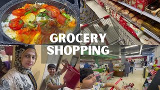 Monthly Grocery shopping  kitchen cleaning routine  Sindhi BIRYANI recipe salmarizwan [upl. by Neerak]