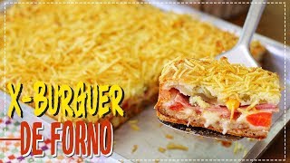 XBURGUER DE FORNO RECEITA PRÁTICA PARA FÉRIAS [upl. by Quartana]