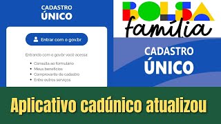 💥 APLICATIVO DO CADASTRO ÚNICO ATUALIZOU COM NOVAS INFORMAÇÕES PRA VÁRIAS PESSOAS [upl. by Petronia]